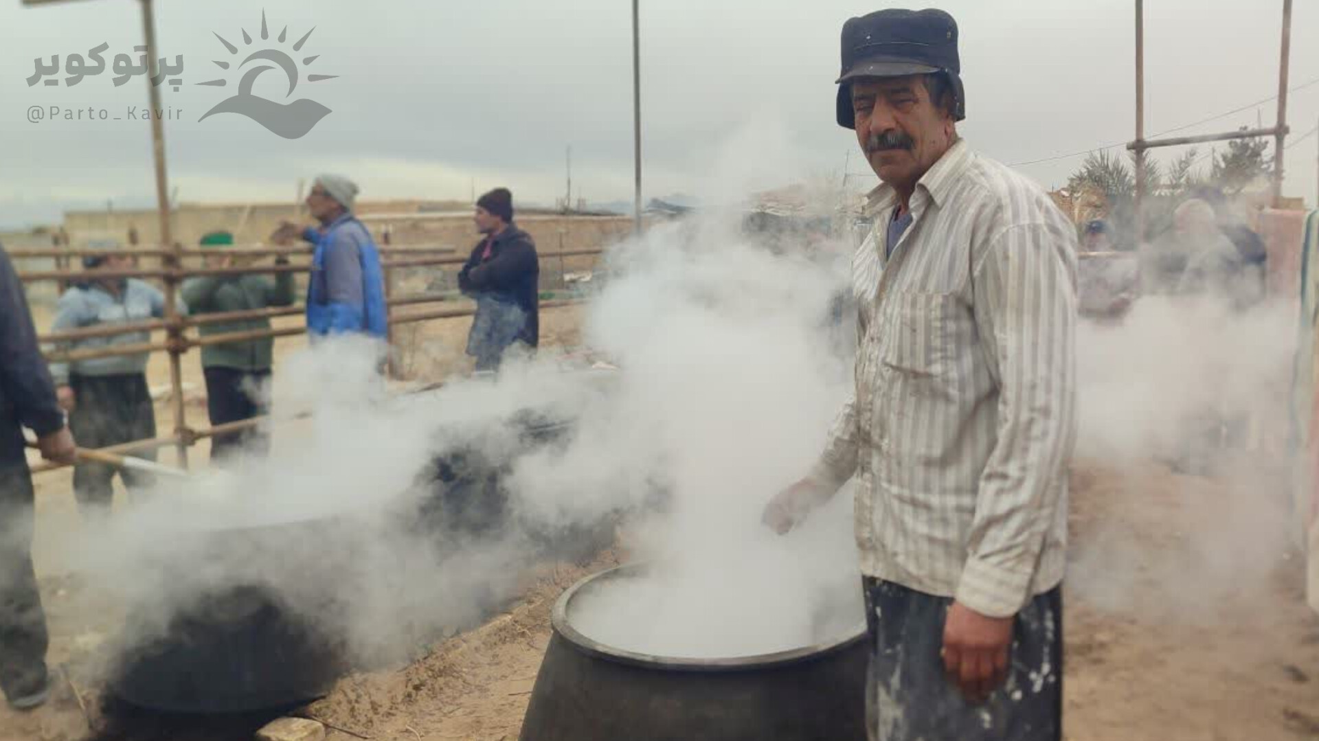 حلیم پزون در دشت قاضی آران و بیدگل