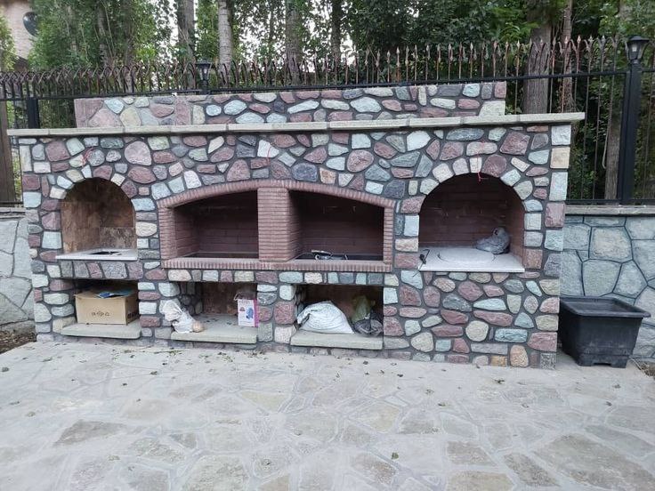 اجرای باربیکیو با سنگ قلوه += معدن سنگ کوهی در دماوند 