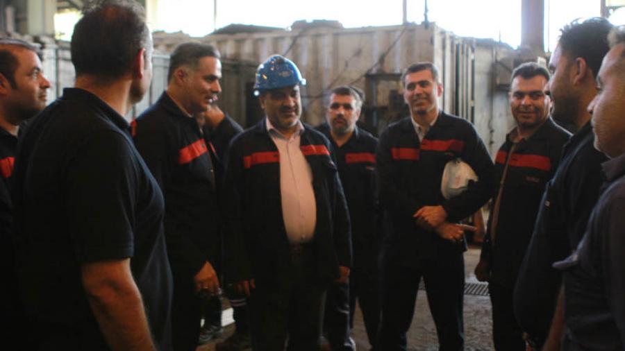 بازدید مدیرعامل شرکت فولاد اکسین خوزستان از خط تولید شرکت