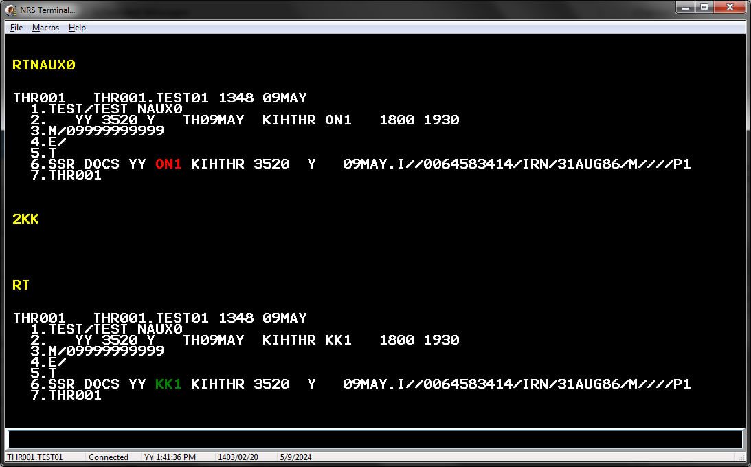 نحوه تایید درخواست رزرو بصورت ON (واحد کنترل پرواز):