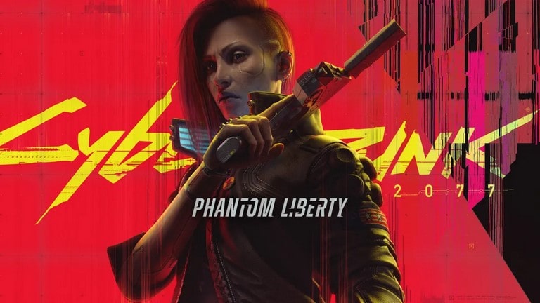 Cyberpunk 2077: Phantom Liberty شخصیت زن سایبرپانکی با اسلحه
