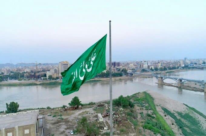 بزرگترین پرچم غدیر کشور در کرمانشاه به اهتزاز می‌آید