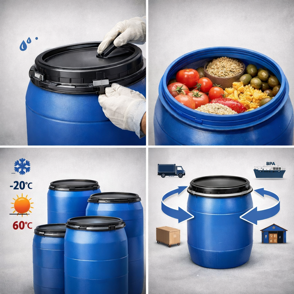 بشکه پلاستیکی مخصوص مواد غذایی چه ویژگی‌هایی باید داشته باشد؟