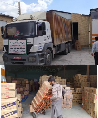 آماده سازی و بسته بندی ۱۰ تن اقلام خوراکی پست بانک ایران برای توزیع در مناطق سیل زده سیستان و بلوچستان
