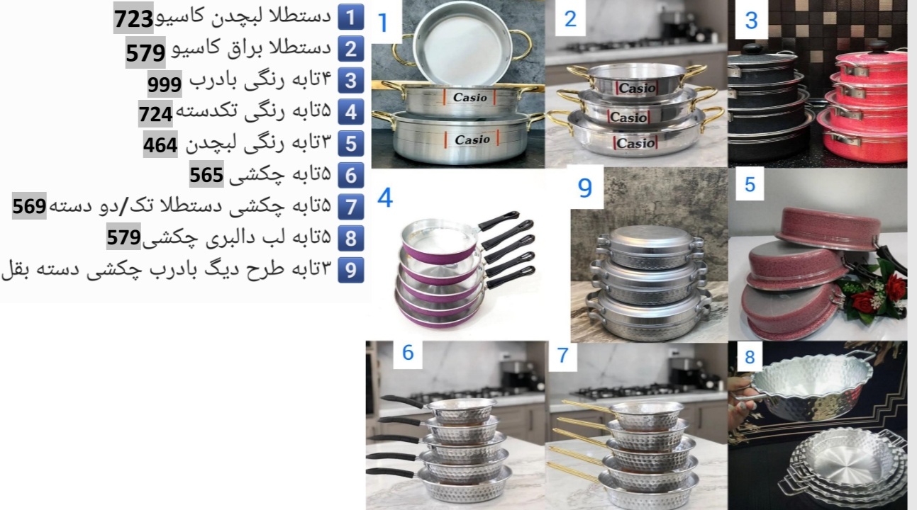 آدرس تولیدی تابه کاسیو, تولیدی تابه روحی , کارخانه تابه  روحی رنگی ,  