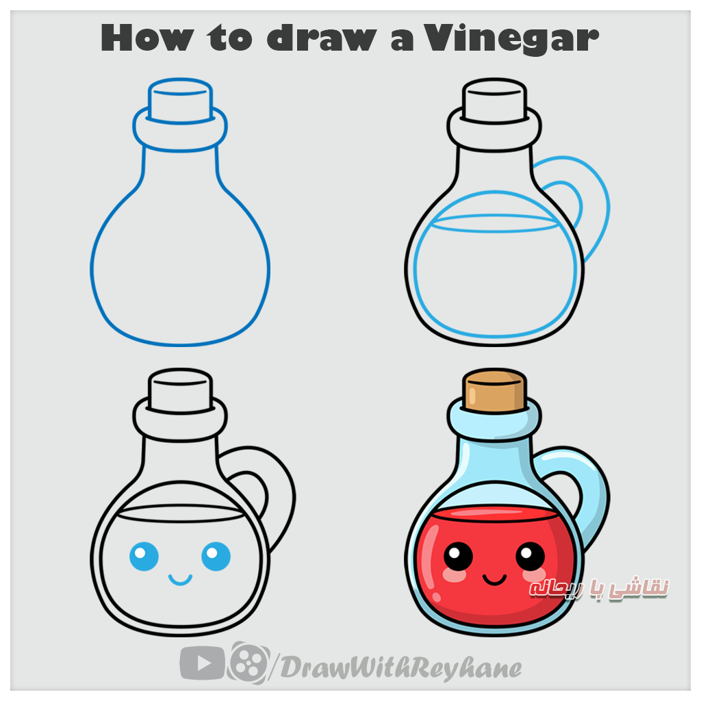 آموزش نقاشی سرکه | نقاشی سفره هفت سین | نقاشی عید نوروز