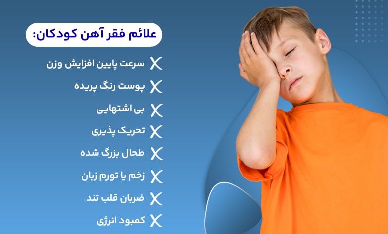 علائم کمبود آهن در کودکان